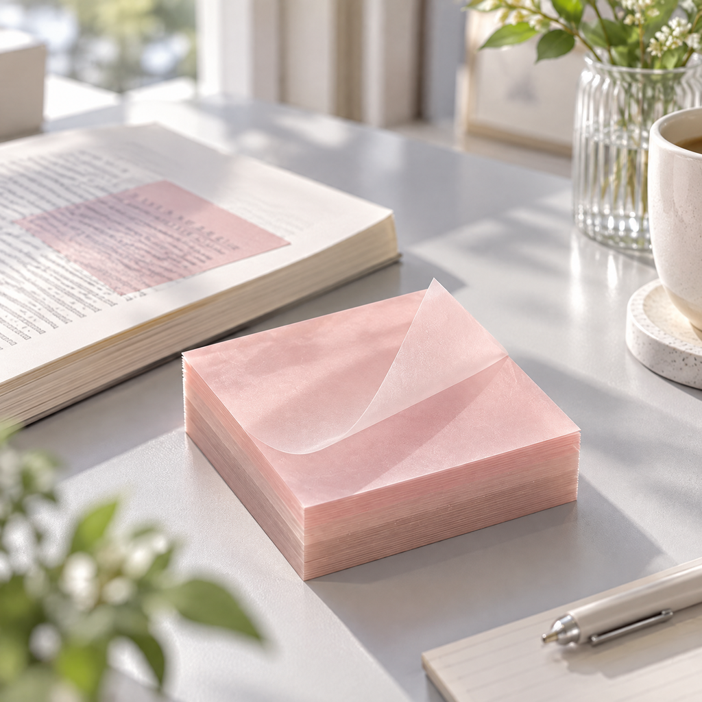 AVORELIC™ Veiled Notes Translucent Sticky Notes – Morandi 5-Color Annotation Pad, 200 Sheets